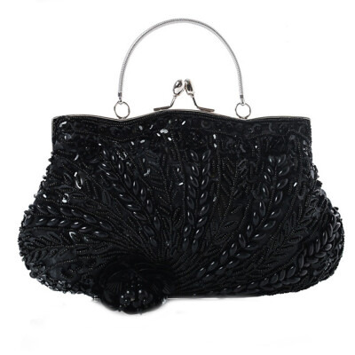 

Vintage Women Beaded sequin Evening Handbags Ladies Wedding Shoulder Bag Crossbody Bag Ladies Purse Wallet