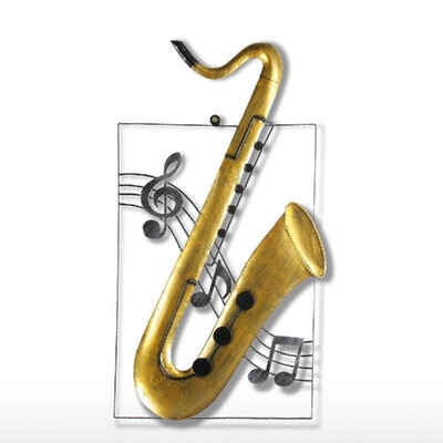 

Tooarts Saxophone Hanging Ornament Home Decor Wall Hangings Decor Music Instrument Craft Gift