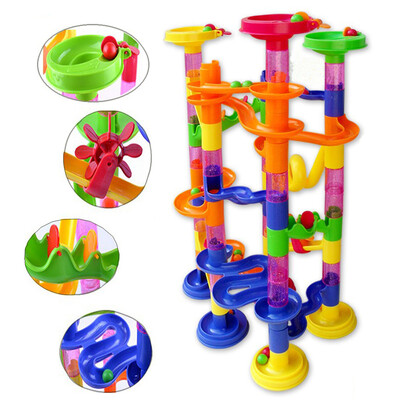 

678 - 7 105pcs DIY Construction Marble Race Run Maze Balls Track Building Blocks