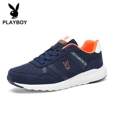 

Playboy PLAYBOY sports running mesh casual shoes mens low-top tie wild DS83098 dark blue 39