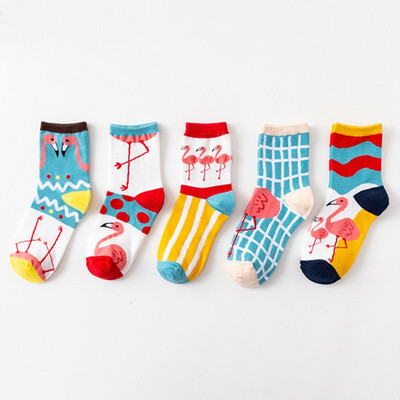 

2018 College Womens White Korean Short Kawaii Warm Winter Cotton Sox Cute Sweet Ladies Casual Socks 5pairs lot Women Socks Fema
