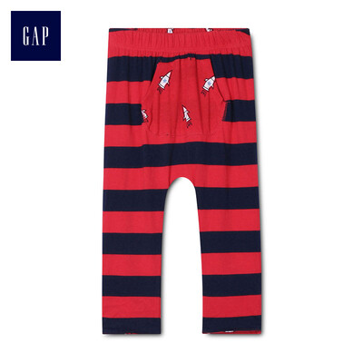 

GAP flagship store baby boy cotton comfortable two-sided kangaroo pocket pants 850884 red 3-6M