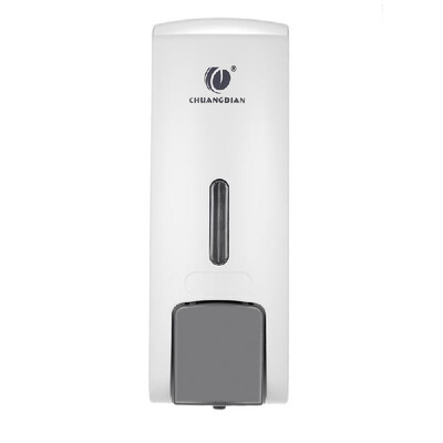 

CHUANGDIAN 300ml Wall-mounted Single Bottle Manual Soap Dispenser Shampoo Box Rest Room Washroom Toilet Hand Washing Liquid Shampo