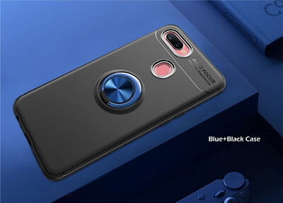 

Goowiiz Phone Case For OPPO F9R17 Luxury Metal Ring Magnetic Bracket TPU Shockproof Cooling