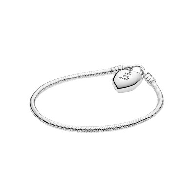 

PANDORA Pandora loves your heart-shaped cufflinks 925 silver bracelet 597806-18