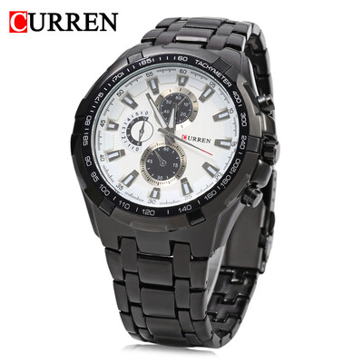 

CURREN 8023 Men Quartz Watch Luminous Pointer Water Resistance Military Wristwatch
