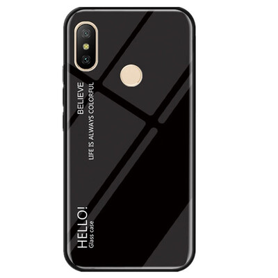 

Gradient Tempered Glass Case for Xiaomi Redmi Note 6 Note6 Pro