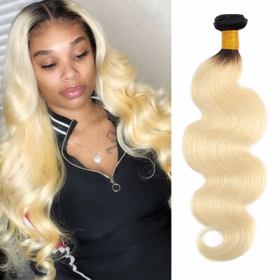 

Nami Hair Ombre Color T1B613 Brazilian Hair Body Wave 4 Bundles Black Roots Blonde 100 Remy Human Hair Extensions