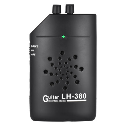 

Mini Portable Guitar Ukelele Practice Headphone Amp Amplifier Speaker with Belt Clip Black