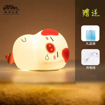 

Ant gambling pets life pig silicone lamp pat light to send birthday gifts girls Valentines day friends creative gifts lying sleeping pig gift box