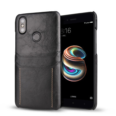 

Luxury Phone Case for XiaoMi Mi 6X ASK Mi A2 Calf Skin PU Leather Cell Phone Case Back Cover Mobile Case Covers