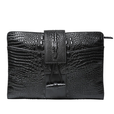 

Fashion Crocodile pattern clutch bags PU leather men envelope bag handbags wallet clutches Handbag Vintage casual male briefcase