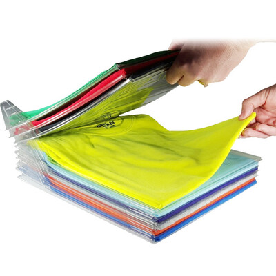 

Anti-wrinkle Neat Clothes Storage Holder Rack T-shirt Organizing System Travel Closet Organizer Shirt Folder