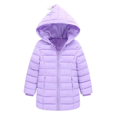 

2018 spring New Warm Girls Thin Down Cotton Jackets & Coats Baby Kids autumn winter Down Jacket Children 1-8Y Outwear Clothes