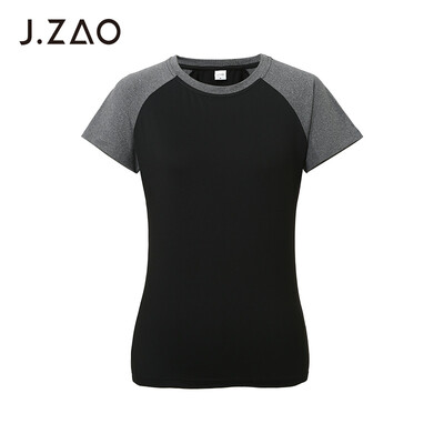 

JZAO Womens sports t-shirt black M