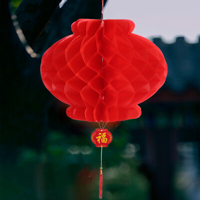 

Jiapinhui Lantern Wedding Room Decoration Opening Birthday Celebration Decoration New Year Lantern Foldable Red Lantern Pendant Dual-use 8 Pack JPH-1201