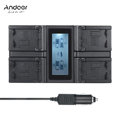 

Andoer NP-FZ100 4-Channel LCD Camera Battery Charger for Sony A7III A9 A7RIII A7SIII with DC Car Charger