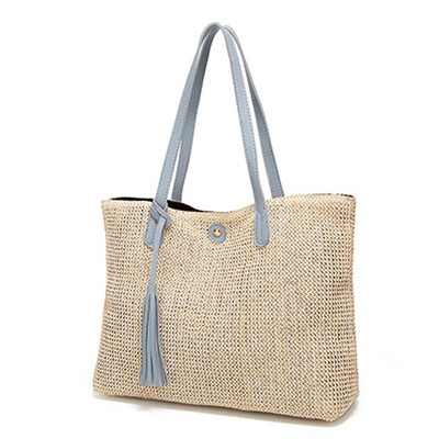 

2019 Fashion Beach Bag for Summer Big Flower Straw Bag Handmade Woven High Quality Shoulder Bags Ladies Shopping Travel Tote Bag