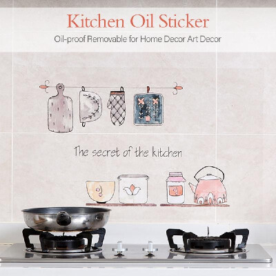 

Kitchen Oil Sticker Kitchen Wall Stickers Transparent Oil-proof Removable Wall Stickers for Home Decor Art Decor