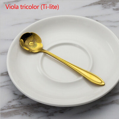 

NeillieN Stainless steel spoon coffee spoon cherry spoon Golden Rose spoon companion gift spoon creative gift spoonladle