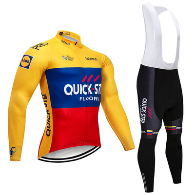 

Cycling jersey 2018 pro team Quick step winter thermal fleece bicycle clothing set ropa ciclismo invierno bike jersey kit
