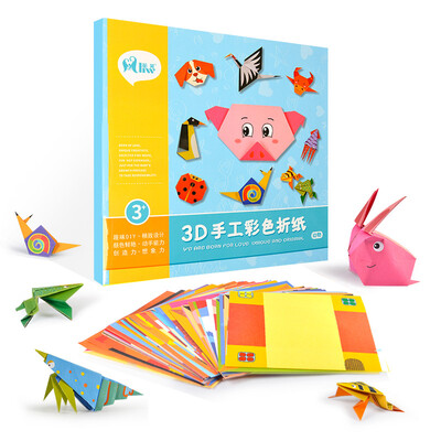 

Furong Angel HW6060 handmade paper-cut animal models kindergarten baby DIY production materials childrens paper-cut 3-6 years old