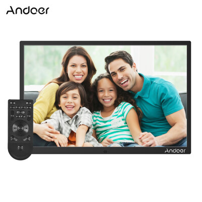 

Andoer 154inch LED Digital Photo Frame 1280 800 Resolution Support 1080P Video Random Play Aluminum Alloy with Remote Control