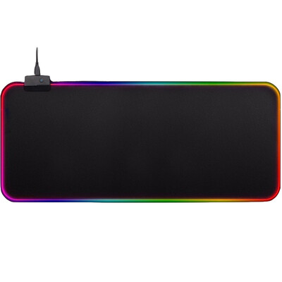 

Ling charm RGB magic color mouse pad large game esports office non-slip mouse pad colorful luminous mouse pad computer desk mat 8003004MM black