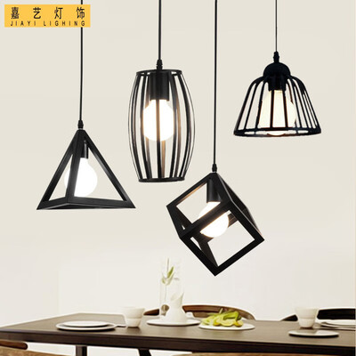 

Restaurant chandelier three-head dining table lamp modern simple bar ceiling lamp creative personality industrial air-iron art