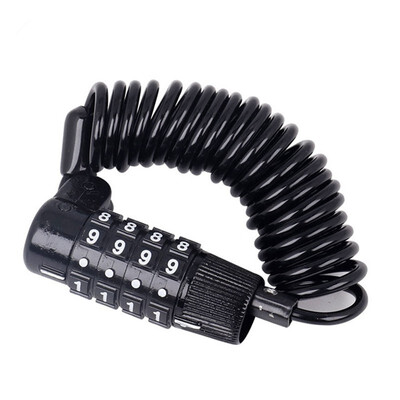 

Bicycle Combination Lock Portable 4 Digits MTB Road Bike Lock Codes Changeable Compact Size 12M Cable Zinc Alloy Body