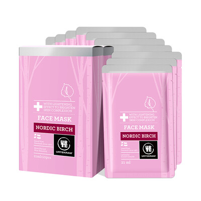 

Urtekram Nordic Birch Juice Natural Moisturizing Mask 10pcs 2 boxes hydrating&moisturizing men&women skin care cosmetics