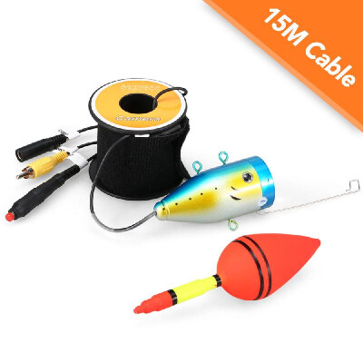 

1200TVL Underwater Fishing Camera 24 LEDs Night Vision Waterproof Fish Shape Boat Ice Fishing Camera Accessories with 15m30m50m