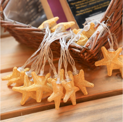 

LED string starfish starry star small lamp string bedroom decorated lantern outdoor decorative lamp string1 M 10 lamp batte