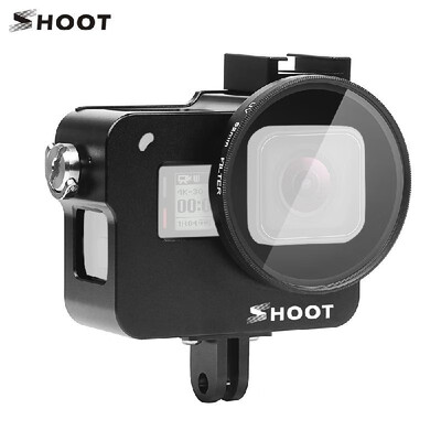 

SHOOT XTGP505A Protective Aluminum Alloy Camera Cage Skeleton Housing Case with 52mm UV Filter for GoPro Hero 7 BlackHero 6Hero