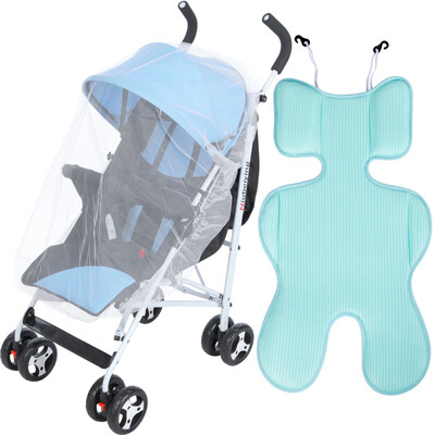 

Tong Yan baby stroller mosquito net two-piece summer baby mat breathable universal ice silk mat baby mat