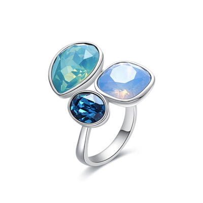 

925 Sterling Silver Simple Ring for Wide Band Women Girls Swarovski Crystals Jewelry Sizer Adjuster for Loose Rings Gifts