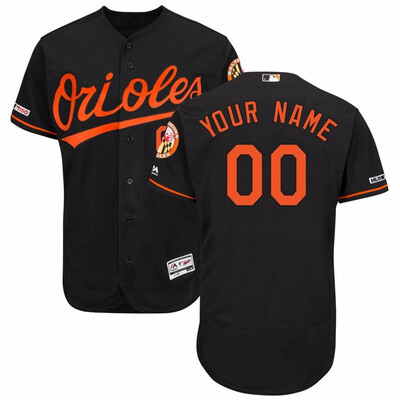 

Mens Baltimore Orioles Majestic Alternate Black Flex Base Custom Jersey