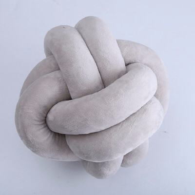 

Warm Nordic Style Pillow Cushion Velvet Ball Knot Pillow Solid Color Baby Calm Sleep Dolls Stuffed Kid Adult Bedroom Decoration