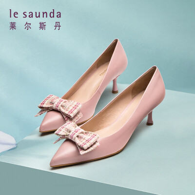 

Lyles Dan fashion elegant shallow mouth pointed foot bow high heel womens shoes LS AM53205 pink 38