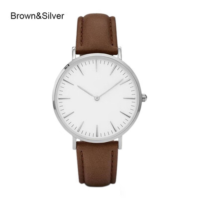 

Women Men Cluse Brand Simple Quartz Analog Watch Gold Leather Band Wrist Watches
