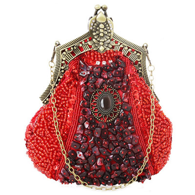 

Small Vintage Evening Bag for Women Beaded Sequin Design Ladies Party Handbags women Crossbody Bag for Wedding Party