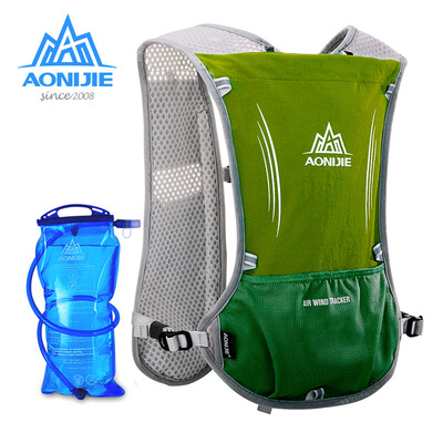

AONIJIE Reflective Vest Sport Water Bottle Backpack Bag for Running Cycling Clothes Safety Gear with 15L Hydration Bladder