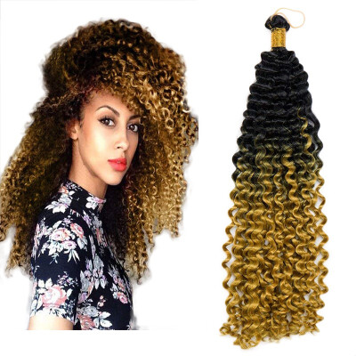 

14" Hair Extensions Water Wave Synthetic Crochet Wavy Braiding Hair Weave For Women Ladies Beauty