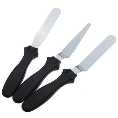 

3PcsSet DIY Cake Cream Spread Decorating Scraper Pastry Angled Blade Spatula Wedding Valentine Baking Cooking Kitchen T