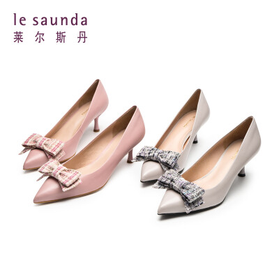 

Lyles Dan fashion elegant shallow mouth pointed foot bow high heel womens shoes LS AM53205 gray 36