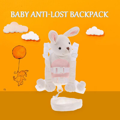 

Baby Walking Safety Backpack Toddler Anti-Lost Backpack with Safety Rope Children Travel Bag-Cartoon Elephant