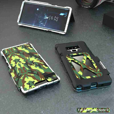 

Aluminum Armor Anti-fall Case For Samsung Galaxy Note9 Note8 Military Material Camouflage Flip Cover For Samsung S8 S9 S9Plus