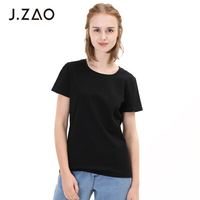 

Beijing Tokyo made JZAO Ms Black Technology 5 Seconds Submerged Solid Color Round Neck Heavy T-Shirt Black  17088A