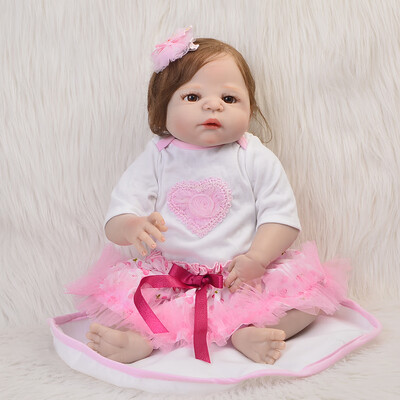 

23 Inch Bebe Alive Reborn Bonecas Handmade Full Silicone Vinyl Reborn Baby Doll For Toddler Birthday Gift Kids Playmate