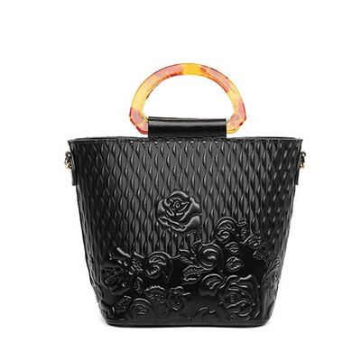

SUWERER 2019 New Top cowhide fashion women Genuine Leather bag luxury handbags designer embossed bag tote women hangdags
